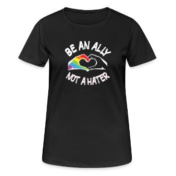 Be an ally not a hater LGBT Pride Month - Women's Breathable T-Shirt - black - Front - AI Model Female 172 light (172cm)