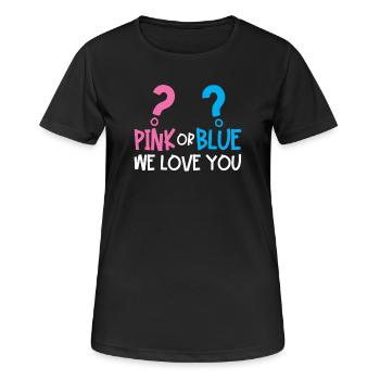 Gender Reveal Party - Frauen T-Shirt atmungsaktiv - Schwarz - Vorne - AI Model Female 172 light (172cm)