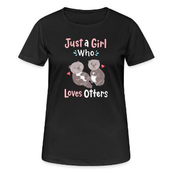 Otter Otter-Liebhaber - Frauen T-Shirt atmungsaktiv - Schwarz - Vorne - AI Model Female 172 light (172cm)