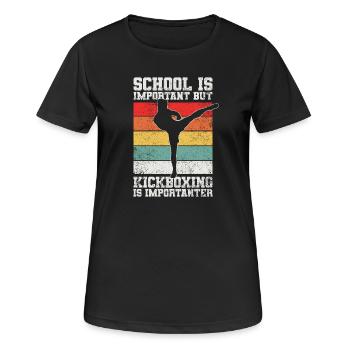 Kickboxen Kickboxer - Frauen T-Shirt atmungsaktiv - Schwarz - Vorne - AI Model Female 172 light (172cm)