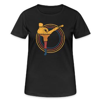 Kickboxen Kickboxer - Frauen T-Shirt atmungsaktiv - Schwarz - Vorne - AI Model Female 172 light (172cm)