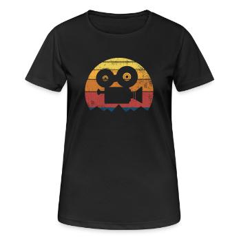 Filmkamera Regisseur Filmemachen - Frauen T-Shirt atmungsaktiv - Schwarz - Vorne - AI Model Female 172 light (172cm)