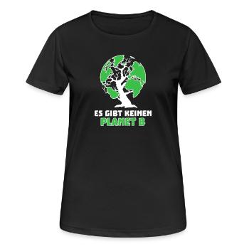 Baum Mutter Erde Planet Umwelt Statement - Frauen T-Shirt atmungsaktiv - Schwarz - Vorne - AI Model Female 172 light (172cm)