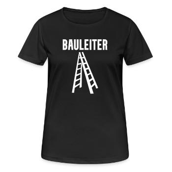 Bauleiter Leiter Wortspiel - Frauen T-Shirt atmungsaktiv - Schwarz - Vorne - AI Model Female 172 light (172cm)
