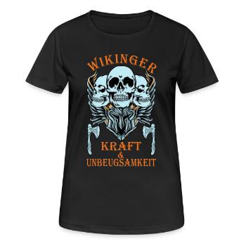Wikinger Krieger, Krieger, Wikinger - Frauen T-Shirt atmungsaktiv - Schwarz - Vorne - AI Model Female 172 light (172cm)