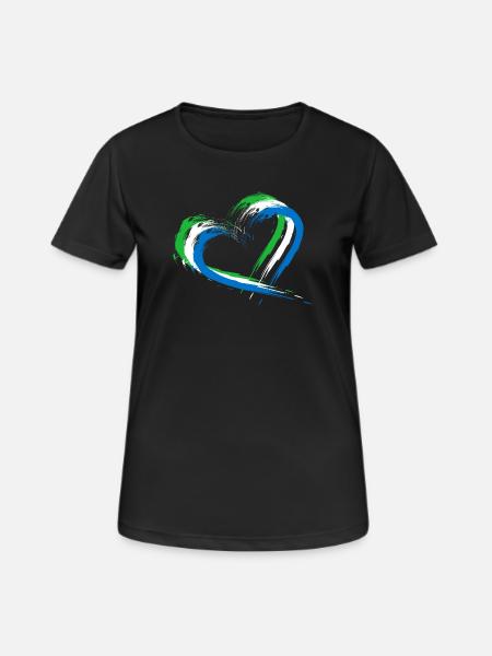 Sierra Leone - Women's Breathable T-Shirt - black
