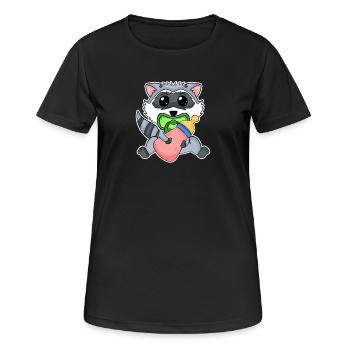 Baby Waschbär - Frauen T-Shirt atmungsaktiv - Schwarz - Vorne - AI Model Female 172 light (172cm)