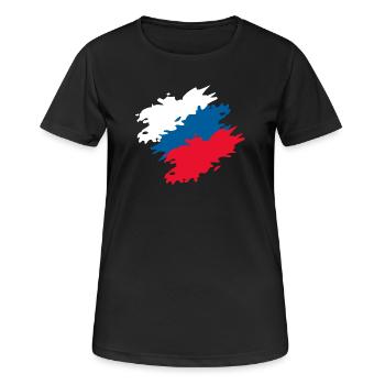 République tchèque - T-shirt respirant Femme - noir - Devant - AI Model Female 172 light (172cm)