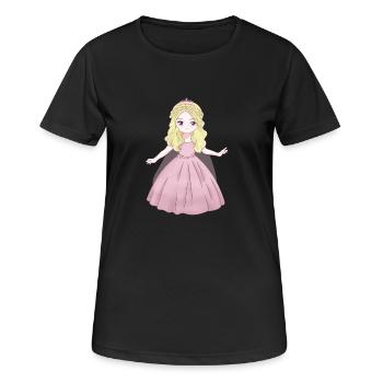 Princesse - T-shirt respirant Femme - noir - Devant - AI Model Female 172 light (172cm)