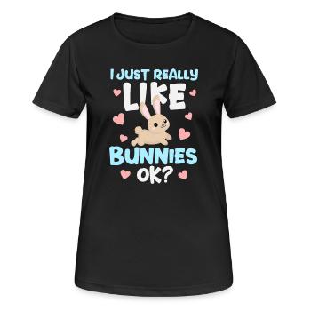 Rabbit Rabbit - Women's Breathable T-Shirt - black - Front - AI Model Female 172 light (172cm)
