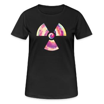 Tie Dye Manip Radio Radiologie Strahlung Logo - Frauen T-Shirt atmungsaktiv - Schwarz - Vorne - AI Model Female 172 light (172cm)