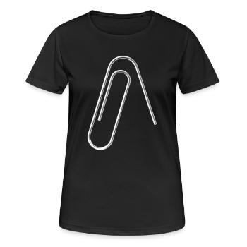 Paper Clip reset Helpdesk PC Technician Nerd Geek - T-shirt respirant Femme - noir - Devant - AI Model Female 172 light (172cm)