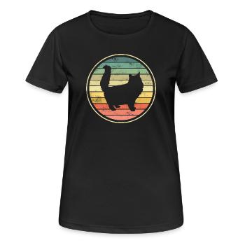 Chats Chats - T-shirt respirant Femme - noir - Devant - AI Model Female 172 light (172cm)