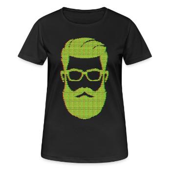 Masculinité barbue Coiffure barbue Cheveux - T-shirt respirant Femme - noir - Devant - AI Model Female 172 light (172cm)