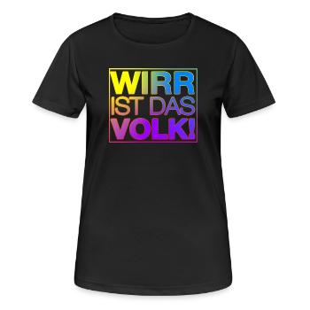 WIRR IST DAS VOLK - Frauen T-Shirt atmungsaktiv - Schwarz - Vorne - AI Model Female 172 light (172cm)
