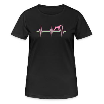 Weimaraner Weimaraner Besitzer - Frauen T-Shirt atmungsaktiv - Schwarz - Vorne - AI Model Female 172 light (172cm)