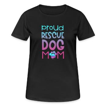 Rettungshund Suchhund Diensthund Pfote - Frauen T-Shirt atmungsaktiv - Schwarz - Vorne - AI Model Female 172 light (172cm)