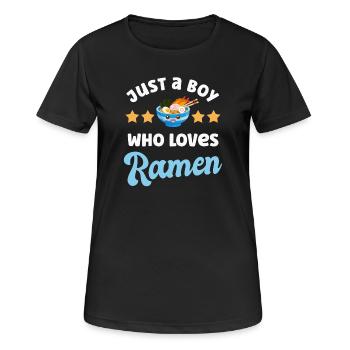 Nouilles Ramen - T-shirt respirant Femme - noir - Devant - AI Model Female 172 light (172cm)