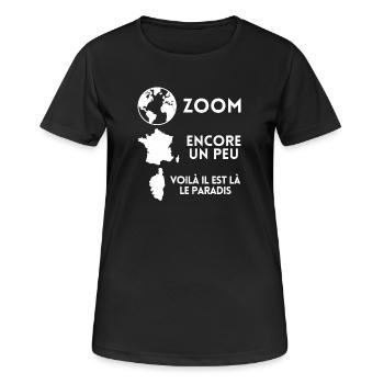 Corse, Corse humour, je suis Corse - T-shirt respirant Femme - noir - Devant - AI Model Female 172 light (172cm)