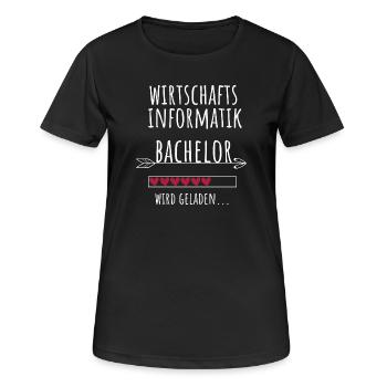 Wirtschaftsinformatik Studium Student Geschenk - Frauen T-Shirt atmungsaktiv - Schwarz - Vorne - AI Model Female 172 light (172cm)