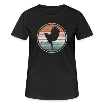 Vogel Vögel - Frauen T-Shirt atmungsaktiv - Schwarz - Vorne - AI Model Female 172 light (172cm)