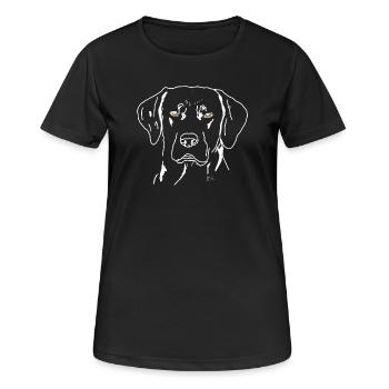 Labrador - T-shirt respirant Femme - noir - Devant - AI Model Female 172 light (172cm)