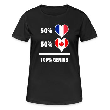 die France and Canada Engineering / Gegenwart - Frauen T-Shirt atmungsaktiv - Schwarz - Vorne - AI Model Female 172 light (172cm)