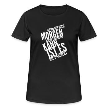 Alkohol Saufspruch Malle Party - Frauen T-Shirt atmungsaktiv - Schwarz - Vorne - AI Model Female 172 light (172cm)