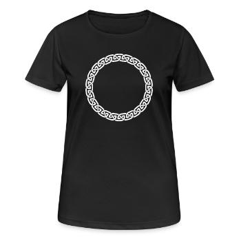 Celtic Knot - Frauen T-Shirt atmungsaktiv - Schwarz - Vorne - AI Model Female 172 light (172cm)