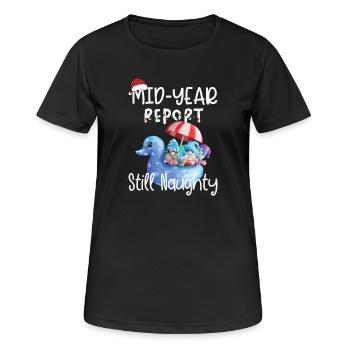 Gnome's Semi-Annual Report Still Cheeky - Women's Breathable T-Shirt - black - Front - AI Model Female 172 light (172cm)