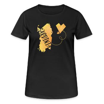Sardaigne - T-shirt respirant Femme - noir - Devant - AI Model Female 172 light (172cm)