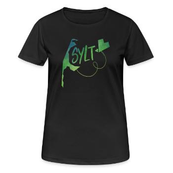 Sylt - T-shirt respirant Femme - noir - Devant - AI Model Female 172 light (172cm)