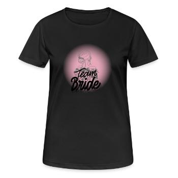 Team Bride - Frauen T-Shirt atmungsaktiv - Schwarz - Vorne - AI Model Female 172 light (172cm)
