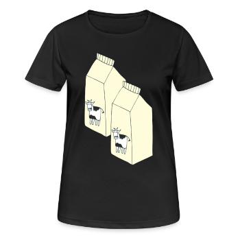 tetrapack milch - Frauen T-Shirt atmungsaktiv - Schwarz - Vorne - AI Model Female 172 light (172cm)