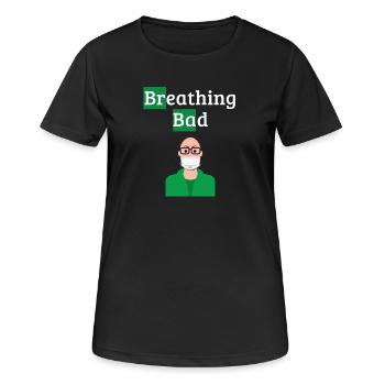 Atmen Sie schlecht - Covid-Humor - Frauen T-Shirt atmungsaktiv - Schwarz - Vorne - AI Model Female 172 light (172cm)