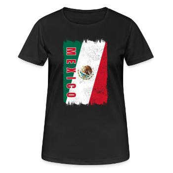 Drapeau du Mexique - T-shirt respirant Femme - noir - Devant - AI Model Female 172 light (172cm)