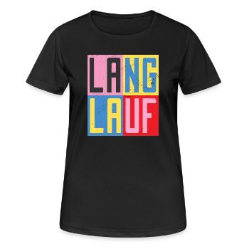 Conception à travers le pays - T-shirt respirant Femme - noir - Devant - AI Model Female 172 light (172cm)