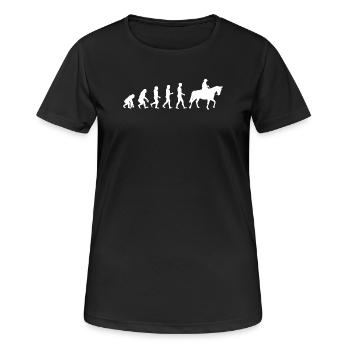 Vintage Pferde Islandpferde Pferdeliebe Hengst - Frauen T-Shirt atmungsaktiv - Schwarz - Vorne - AI Model Female 172 light (172cm)