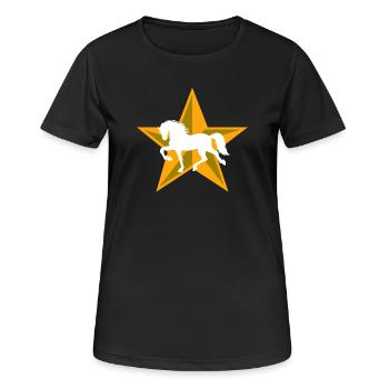 Cool Chevaux Cheval Amour Islandais Chevaux Fan de chevaux - T-shirt respirant Femme - noir - Devant - AI Model Female 172 light (172cm)