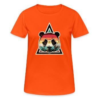 Prisme Panda arc-en-ciel - T-shirt respirant Femme - orange néon - Devant - AI Model Female 172 dark (172cm)