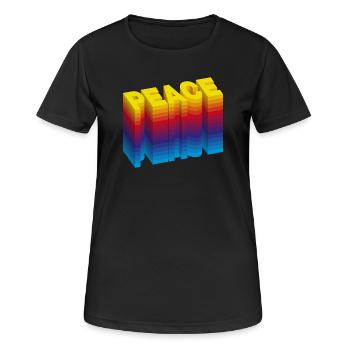PAIX : une déclaration pour l’amour et l’harmonie - T-shirt respirant Femme - noir - Devant - AI Model Female 172 light (172cm)
