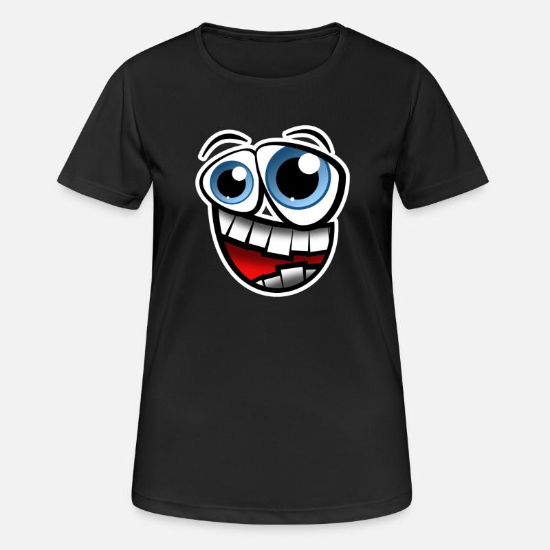 Face Comic - Women's Breathable T-Shirt - black