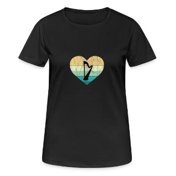Ireland - I love Irish harp - Women's Breathable T-Shirt - black - Front - AI Model Female 172 light (172cm)