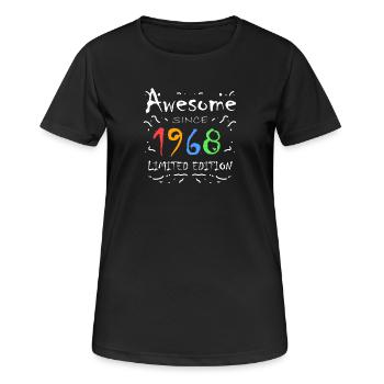 1968 - Born 1968 - Fantastic since 1968 - Women's Breathable T-Shirt - black - Front - AI Model Female 172 light (172cm)
