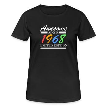 1968 - Born 1968 - Fantastic since 1968 - Women's Breathable T-Shirt - black - Front - AI Model Female 172 light (172cm)