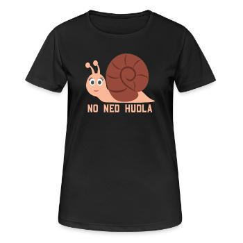 Schwäbisch Schwaben No ned Hudla Schnecke - Frauen T-Shirt atmungsaktiv - Schwarz - Vorne - AI Model Female 172 light (172cm)