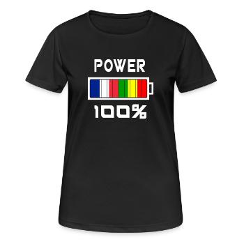 Le Mali et la France sont au pouvoir - T-shirt respirant Femme - noir - Devant - AI Model Female 172 light (172cm)