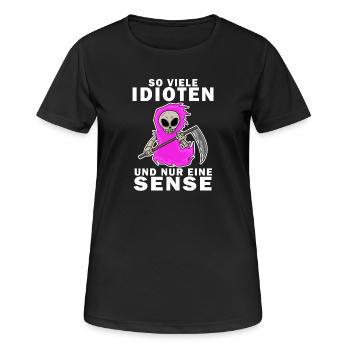 Sensenmann Damen Sarkastisch Provokation - Frauen T-Shirt atmungsaktiv - Schwarz - Vorne - AI Model Female 172 light (172cm)