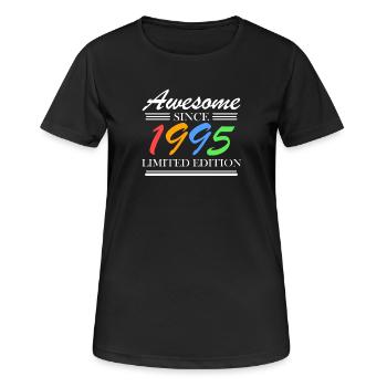 1995 - Jahrgang 1995 - Fantastisch seit 1995 - Frauen T-Shirt atmungsaktiv - Schwarz - Vorne - AI Model Female 172 light (172cm)