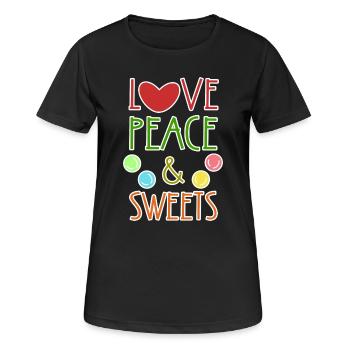 Cool Statement Dessert sucré - T-shirt respirant Femme - noir - Devant - AI Model Female 172 light (172cm)